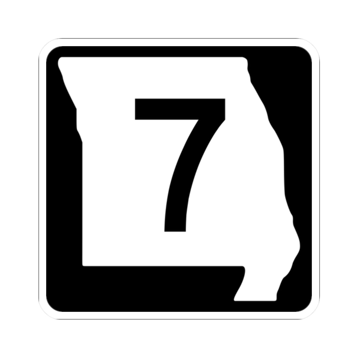 MO-7 (Missouri) (Road Sign) STICKER Vinyl Kiss-Cut Decal