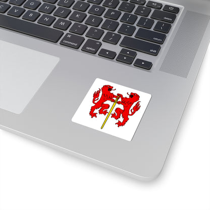 CHE Conthey District Flag (Switzerland) STICKER Vinyl Kiss-Cut Decal