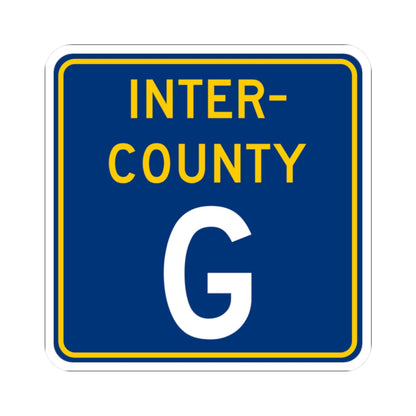 Inter County Route G MN (Minnesota) (Road Sign) STICKER Vinyl Kiss-Cut Decal