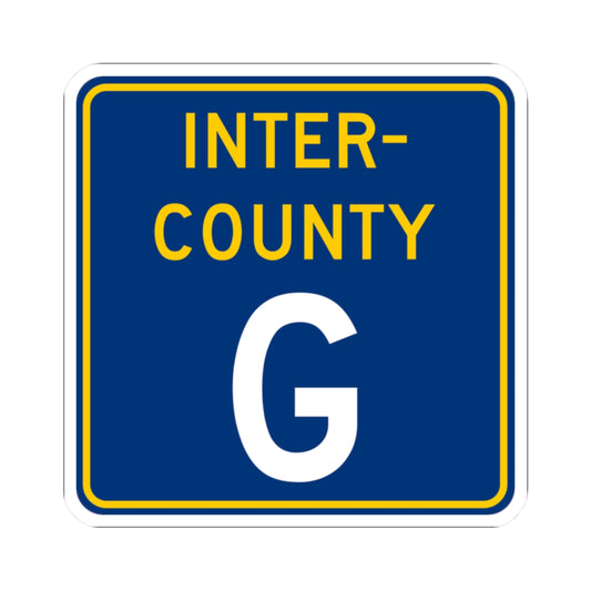 Inter County Route G MN (Minnesota) (Road Sign) STICKER Vinyl Kiss-Cut Decal