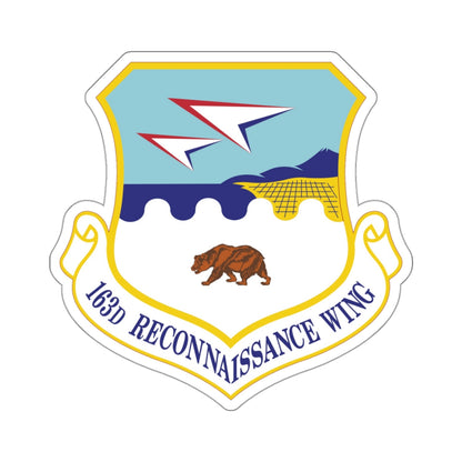 163d Reconnaissance Wing (U.S. Air Force) STICKER Vinyl Kiss-Cut Decal-3" × 3"-White-The Sticker Space