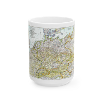 Germany and its Approaches (1944) (Map) White Coffee Mug-15oz-The Sticker Space