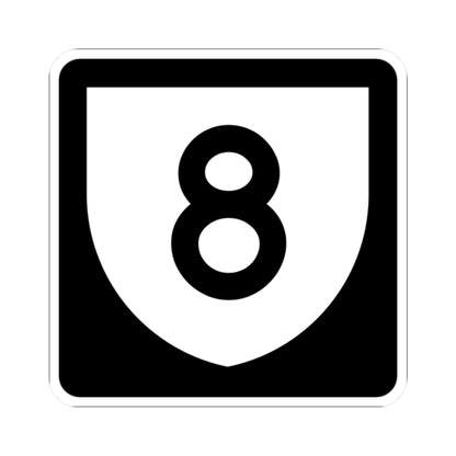 PR urban primary 8 (Puerto Rico) (Road Sign) STICKER Vinyl Kiss-Cut Decal