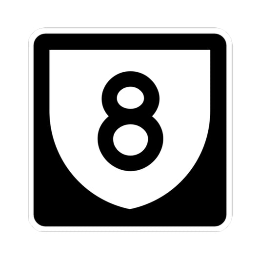 PR urban primary 8 (Puerto Rico) (Road Sign) STICKER Vinyl Kiss-Cut Decal