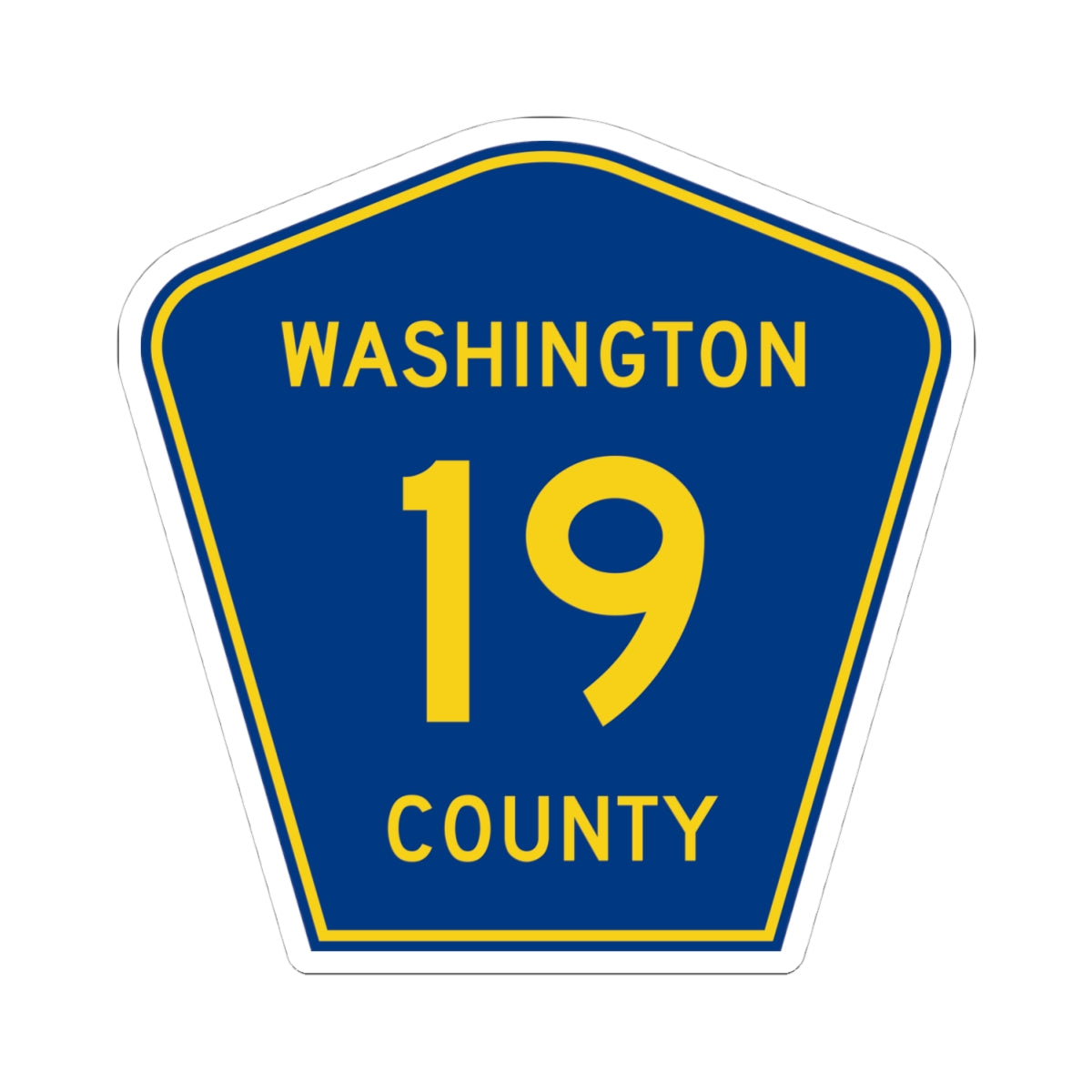 Washington County Route 19 MN (Minnesota) (Road Sign) STICKER Vinyl Kiss-Cut Decal