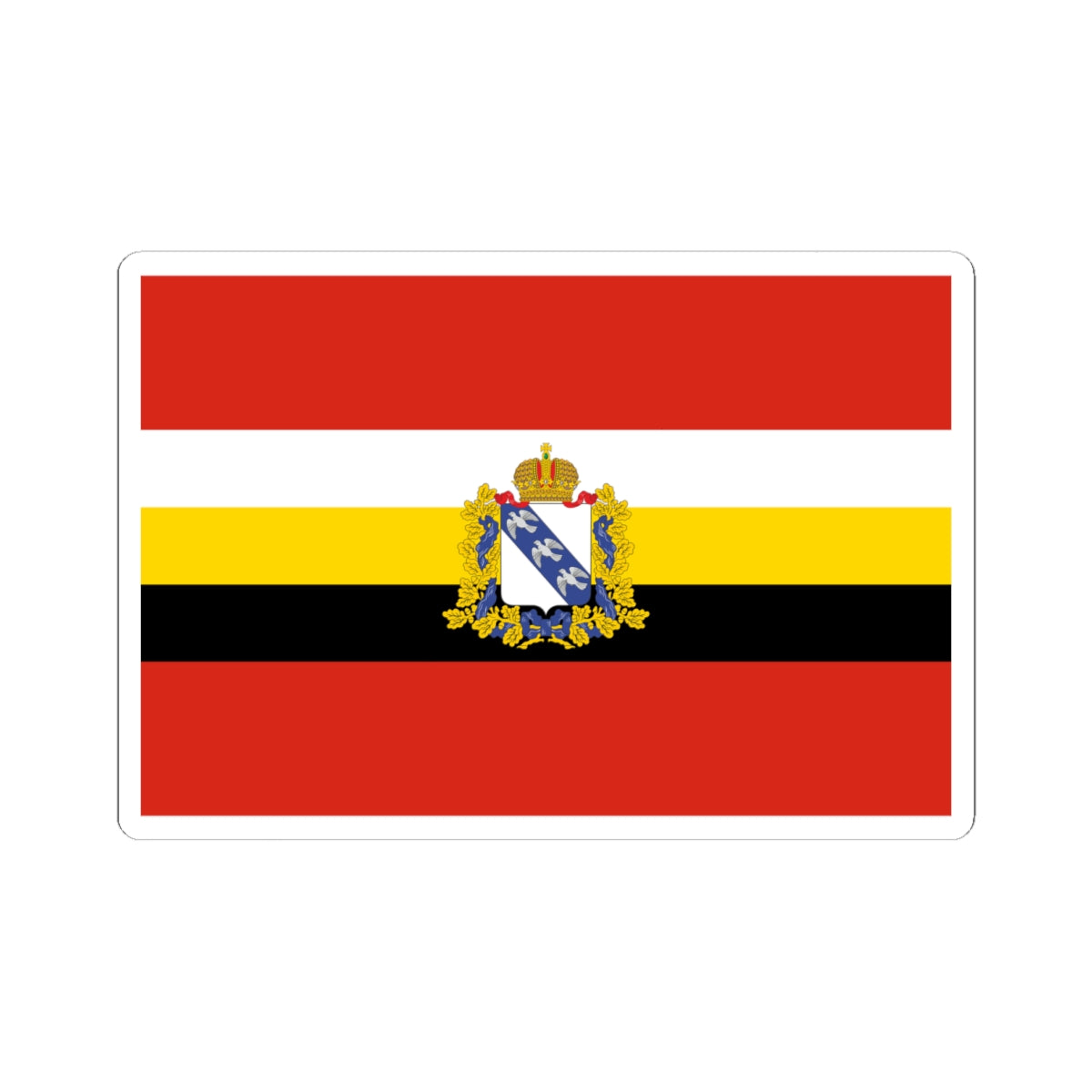 Flag of Kursk Oblast large fix (Russia) STICKER Vinyl Kiss-Cut Decal