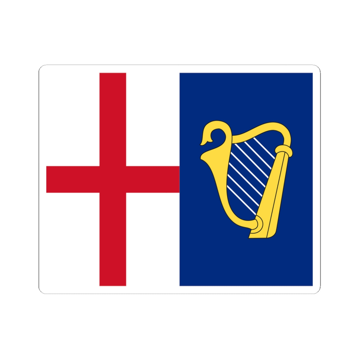 Flag of the Commonwealth 1649-1651 (England) STICKER Vinyl Kiss-Cut Decal