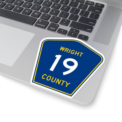 Wright County Route 19 (Minnesota) (Road Sign) STICKER Vinyl Kiss-Cut Decal
