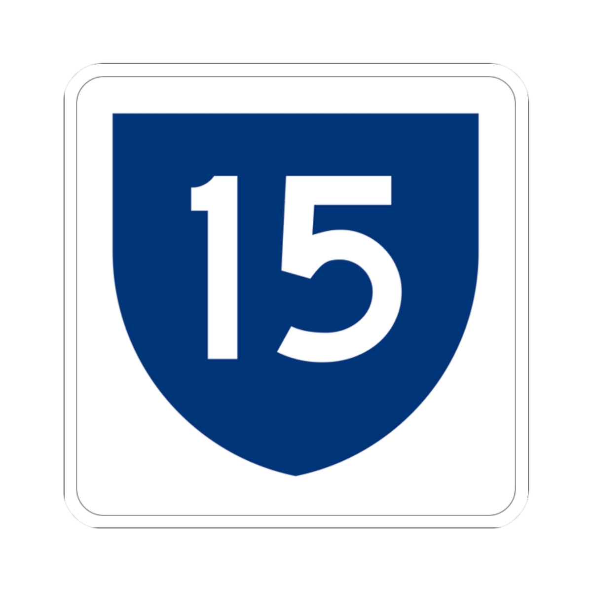 PR primary 15 (Puerto Rico) (Road Sign) STICKER Vinyl Kiss-Cut Decal