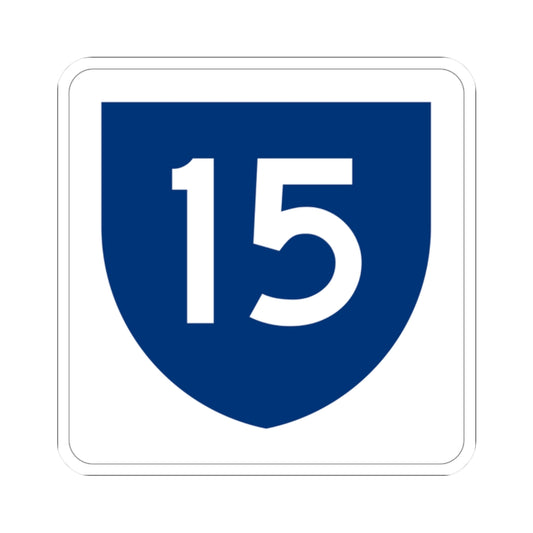 PR primary 15 (Puerto Rico) (Road Sign) STICKER Vinyl Kiss-Cut Decal