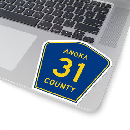 Anoka County Route 31 (Minnesota) (Road Sign) STICKER Vinyl Kiss-Cut Decal