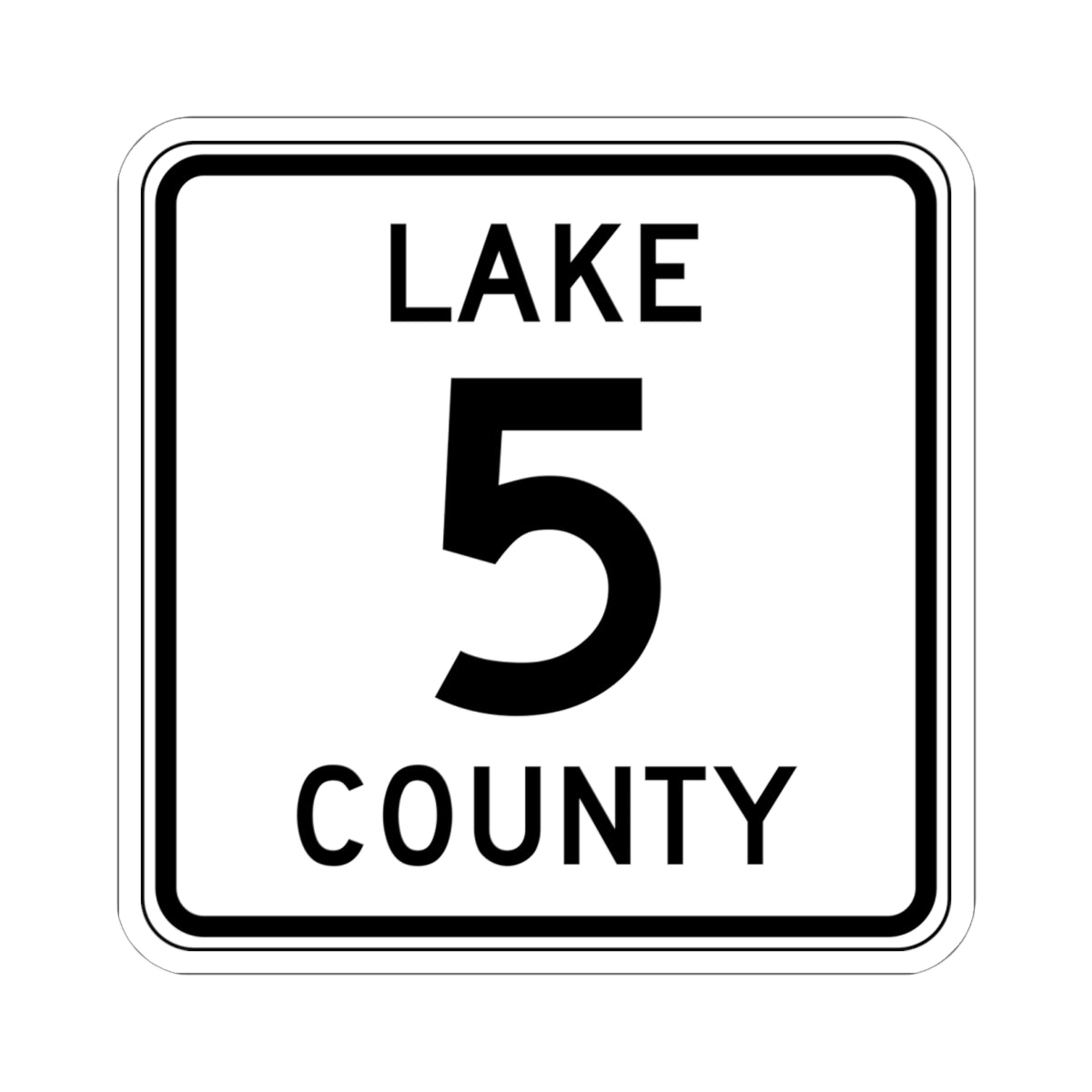Lake County Route 5 MN (Minnesota) (Road Sign) STICKER Vinyl Kiss-Cut Decal