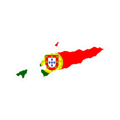Flag map of Portuguese Timor 1910-1975 STICKER Vinyl Kiss-Cut Decal