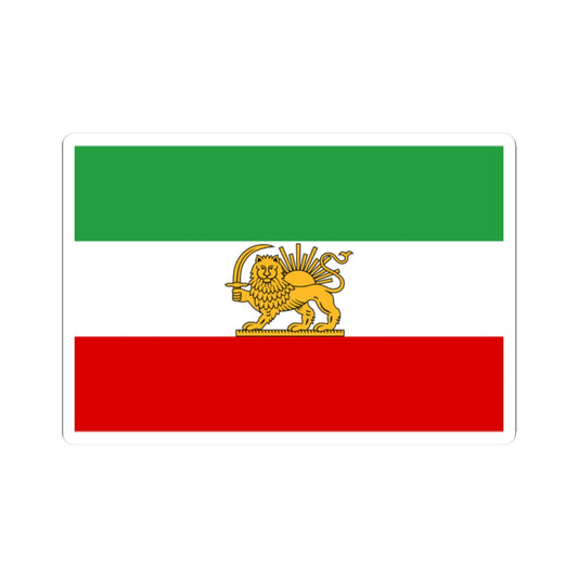 State flag of Iran 1964-1980 3-2 (Iran) STICKER Vinyl Kiss-Cut Decal