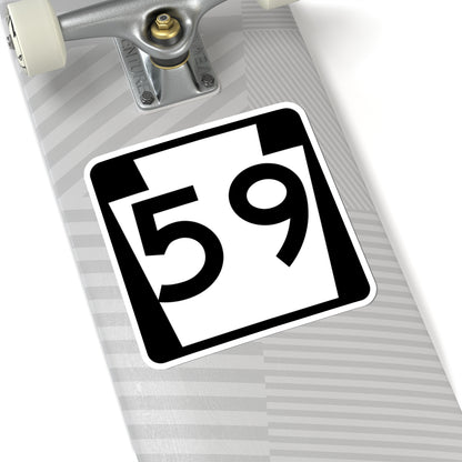 PA-59 (Pennsylvania) (Road Sign) STICKER Vinyl Kiss-Cut Decal