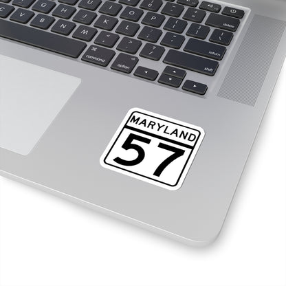 MD Route 57 (Maryland) (Road Sign) STICKER Vinyl Kiss-Cut Decal