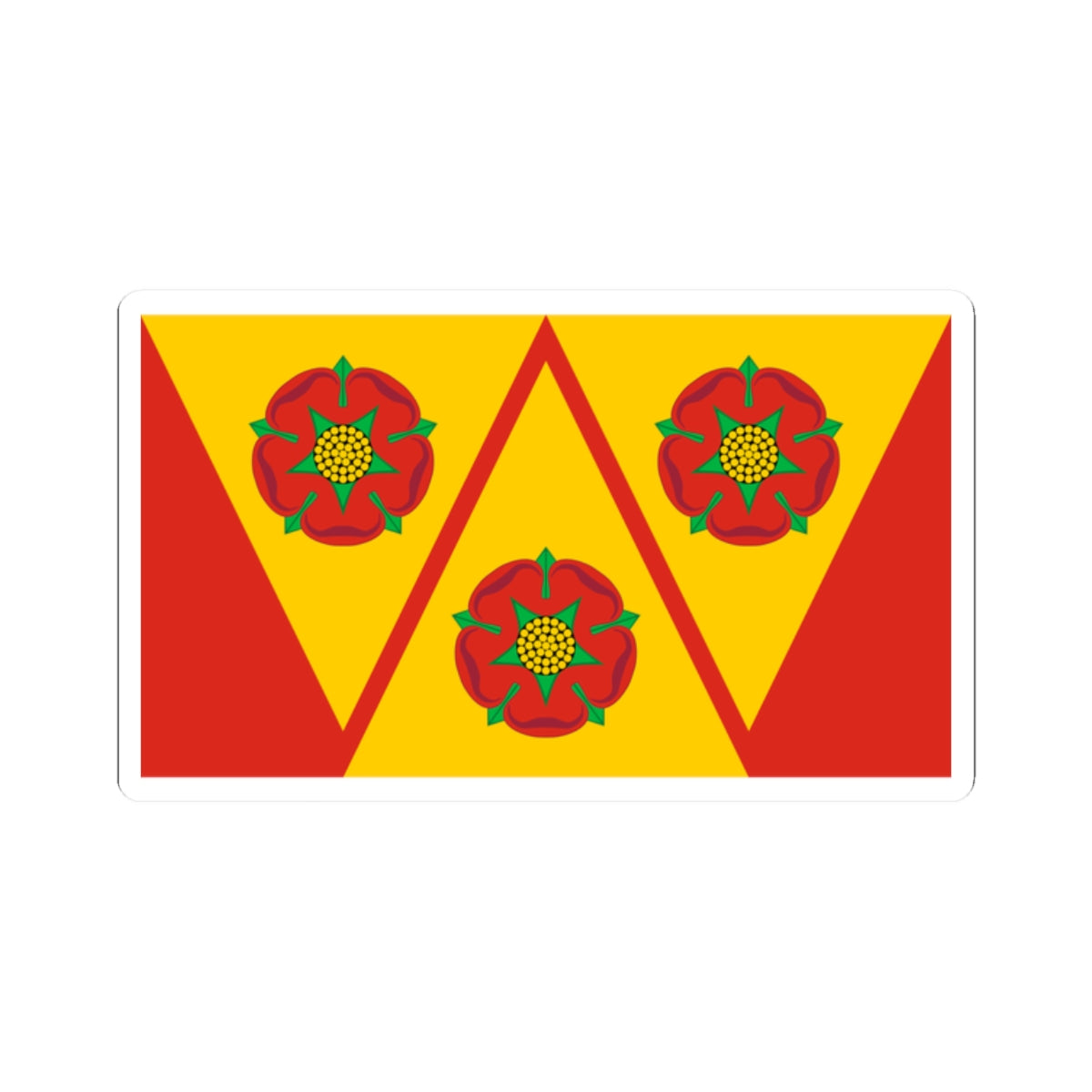 Flag of Lancashire County Council (England) STICKER Vinyl Kiss-Cut Decal