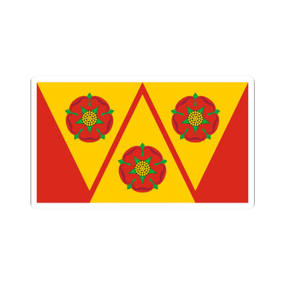Flag of Lancashire County Council (England) STICKER Vinyl Kiss-Cut Decal
