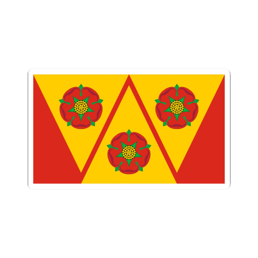 Flag of Lancashire County Council (England) STICKER Vinyl Kiss-Cut Decal