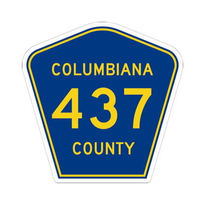 Columbiana County 437 (Ohio) (Road Sign) STICKER Vinyl Kiss-Cut Decal