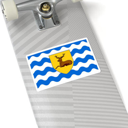 County Flag of Hertfordshire version (England) STICKER Vinyl Kiss-Cut Decal