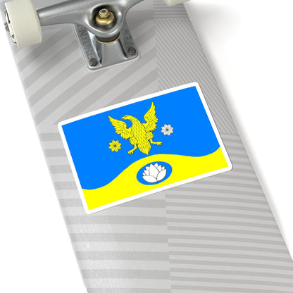 Flag Koltushi Leningrad oblast (Russia) STICKER Vinyl Kiss-Cut Decal