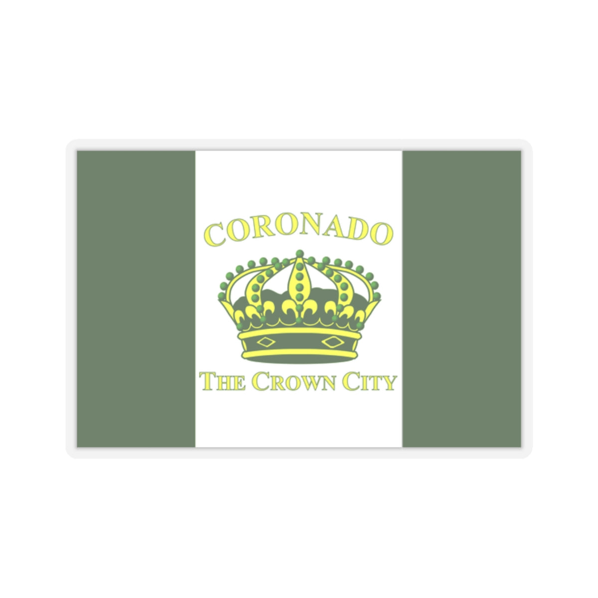 Flag of Coronado, California - STICKER Vinyl Kiss-Cut Decal