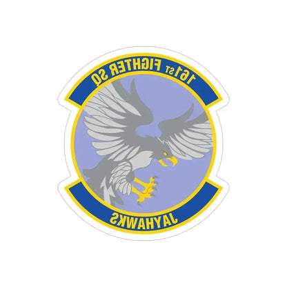 161 Fighter Squadron (U.S. Air Force) REVERSE PRINT Transparent Die-Cut STICKER 4 Inch Die-Cut Transparent - The Sticker Space