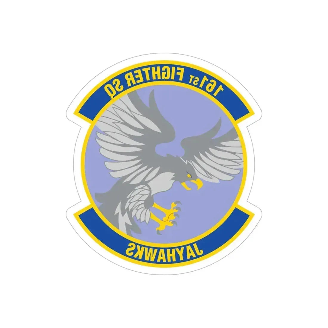 161 Fighter Squadron (U.S. Air Force) REVERSE PRINT Transparent Die-Cut STICKER - The Sticker Space