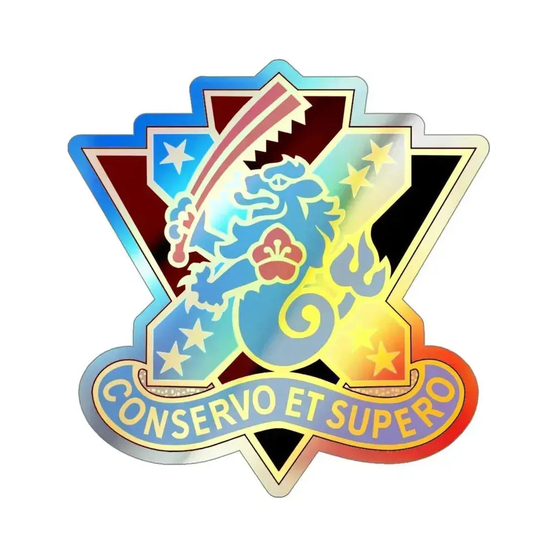 161 Medical Battalion (U.S. Army) Holographic STICKER Die-Cut Vinyl Decal 4 Inch Holographic - The Sticker Space