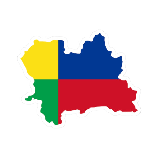 Flag Map Of The Zilina Region (Slovakia) STICKER Vinyl Kiss-Cut Decal