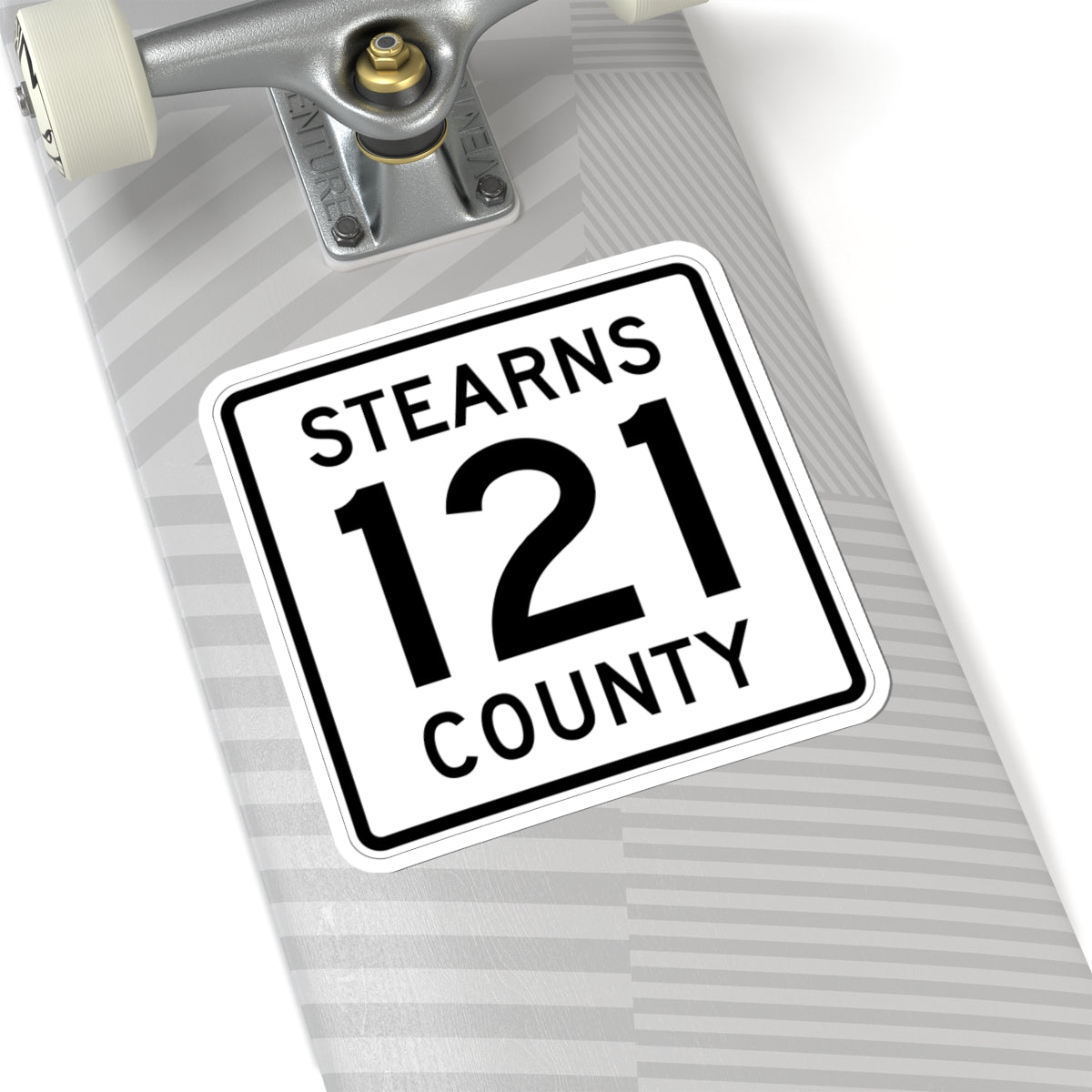 Stearns County Route 121 (Minnesota) (Road Sign) STICKER Vinyl Kiss-Cut Decal