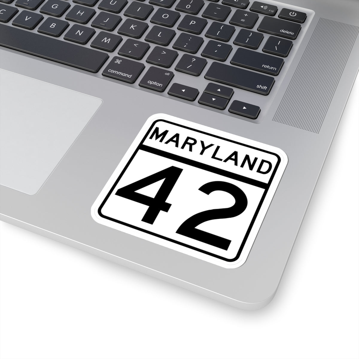 MD Route 42 (Maryland) (Road Sign) STICKER Vinyl Kiss-Cut Decal