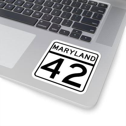MD Route 42 (Maryland) (Road Sign) STICKER Vinyl Kiss-Cut Decal