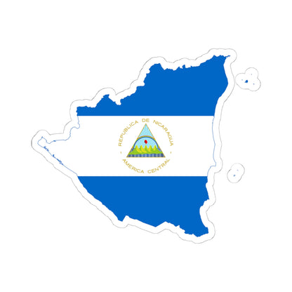 Flag map of Nicaragua (Nicaragua) STICKER Vinyl Kiss-Cut Decal