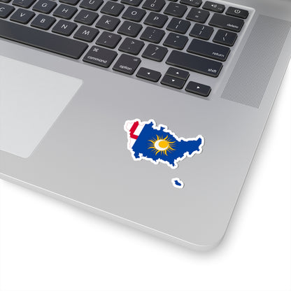 Flag map of the Province of Milan (Italy) STICKER Vinyl Kiss-Cut Decal