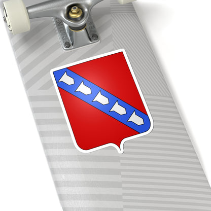 Armes de la famille de la Barre dErquelinnes (Belgium) (Coat of Arms) STICKER Vinyl Kiss-Cut Decal