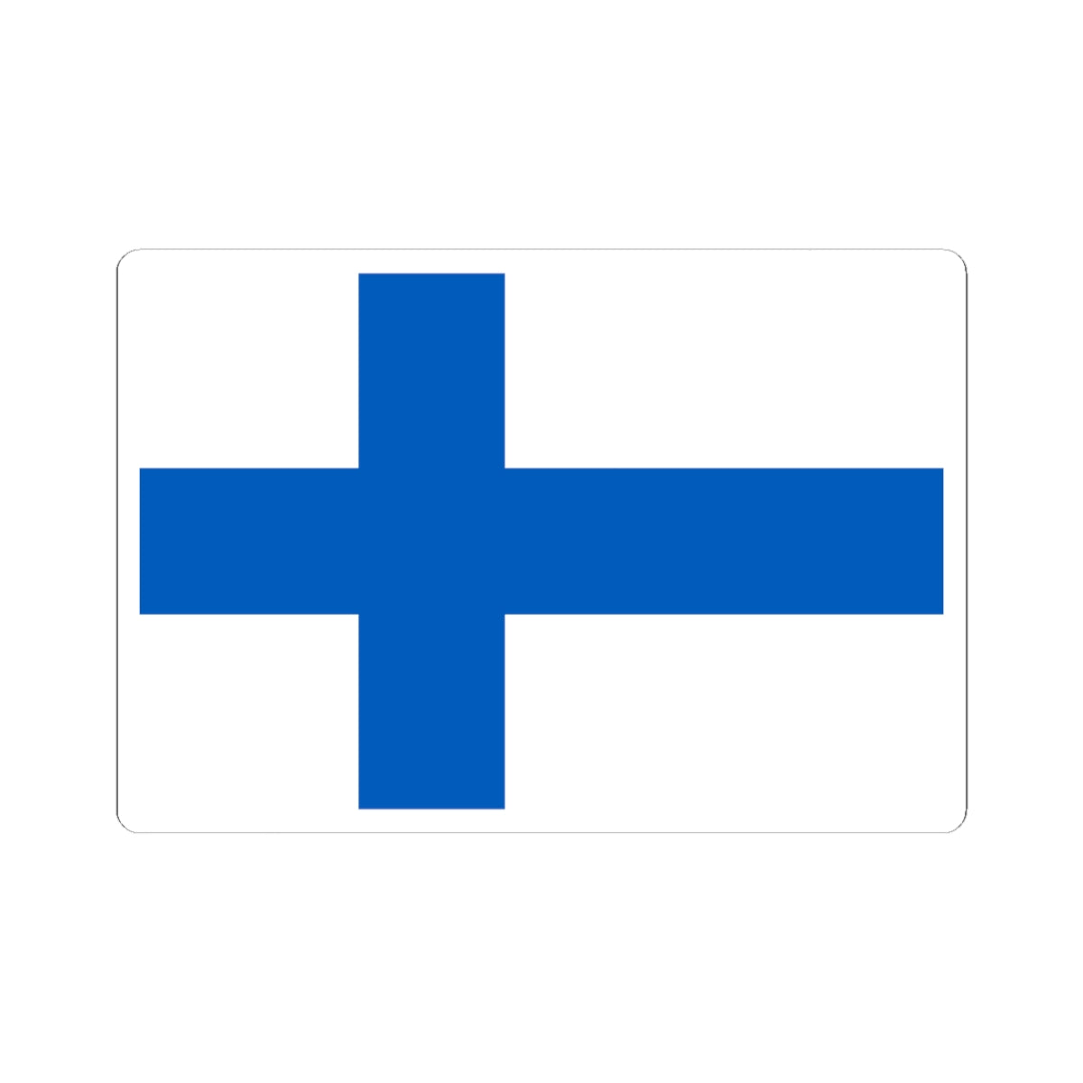 Flag of Finland 1918-1920 3-2 (Finland) STICKER Vinyl Kiss-Cut Decal