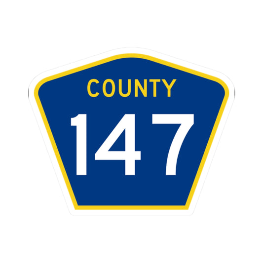 County 147 MN (Minnesota) (Road Sign) STICKER Vinyl Kiss-Cut Decal