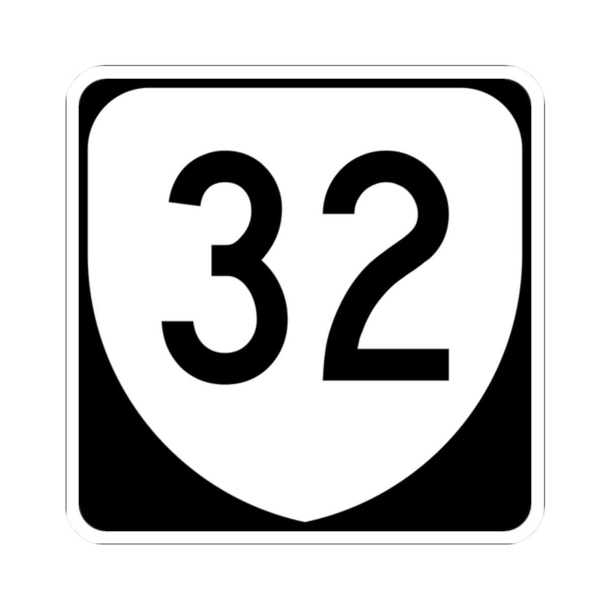 Virginia 32 (Virginia) (Road Sign) STICKER Vinyl Kiss-Cut Decal