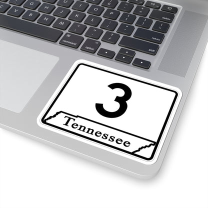 Tennessee 3 (Tennessee) (Road Sign) STICKER Vinyl Kiss-Cut Decal