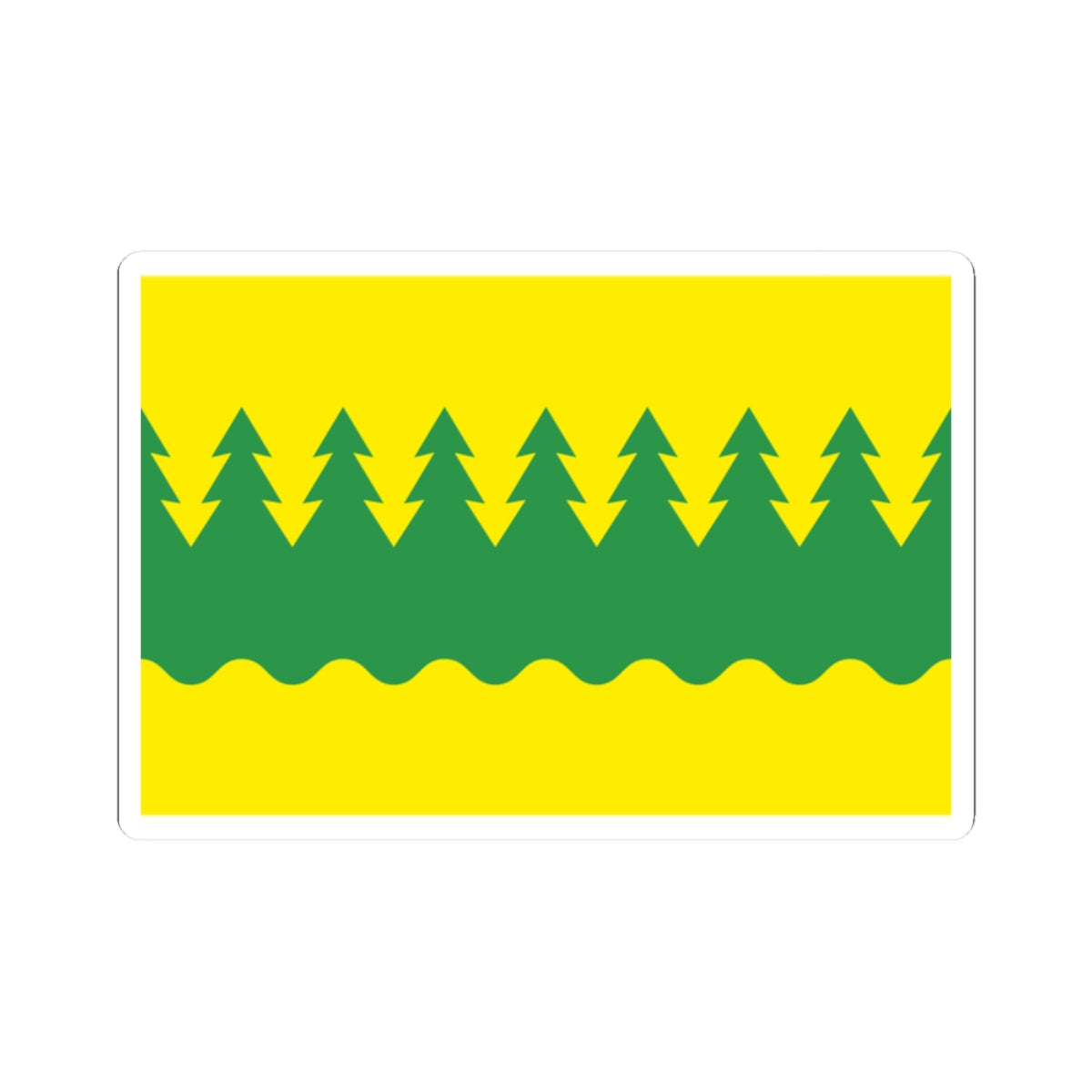 Flag of Kainuu (Finland) STICKER Vinyl Kiss-Cut Decal