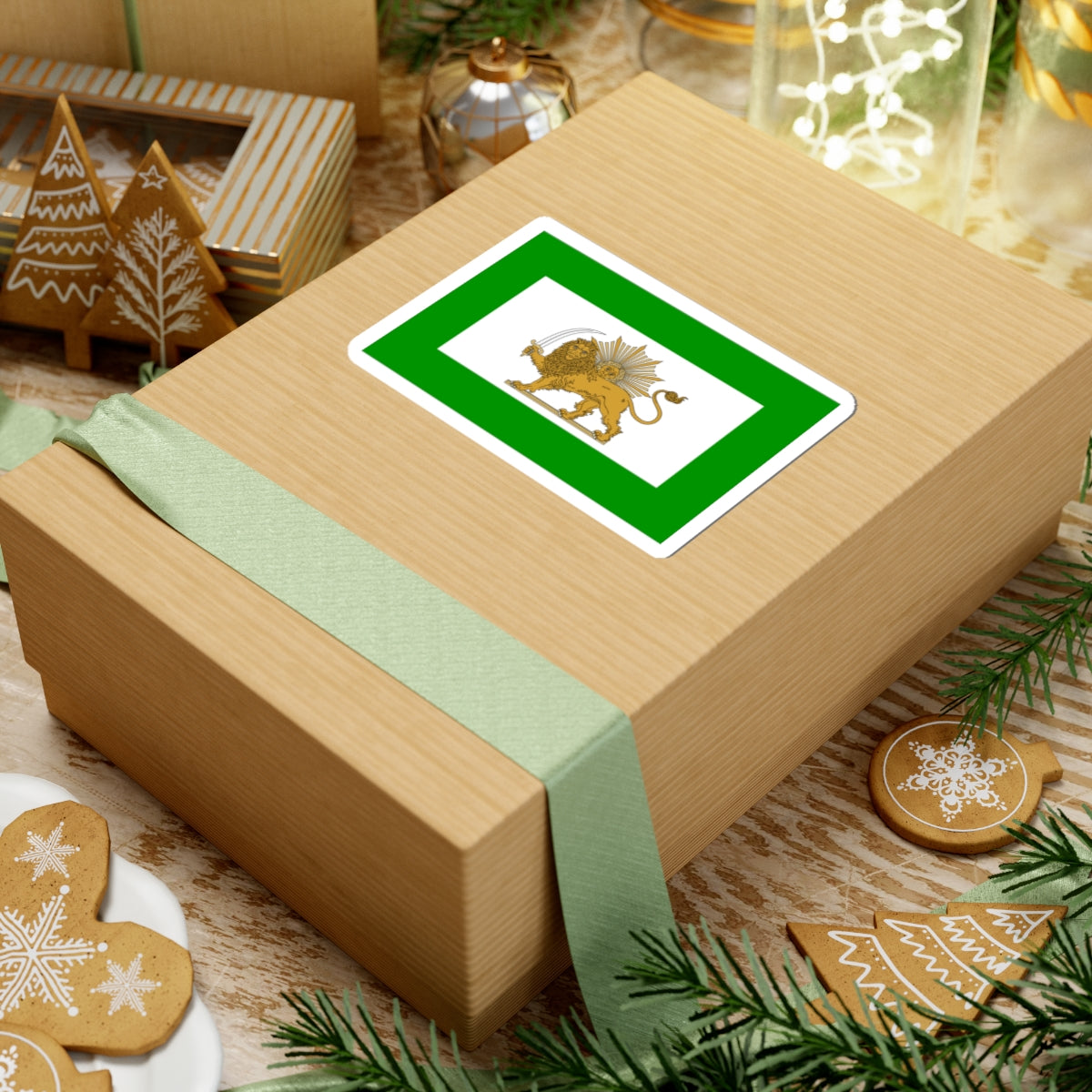 Imperial Standard of Mozaffar al-Din Shah Qajar 1896-1906 (Iran) STICKER Vinyl Kiss-Cut Decal