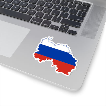 Flag-map of South Ossetia-Russia (Russia) STICKER Vinyl Kiss-Cut Decal