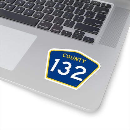 County 132 MN (Minnesota) (Road Sign) STICKER Vinyl Kiss-Cut Decal