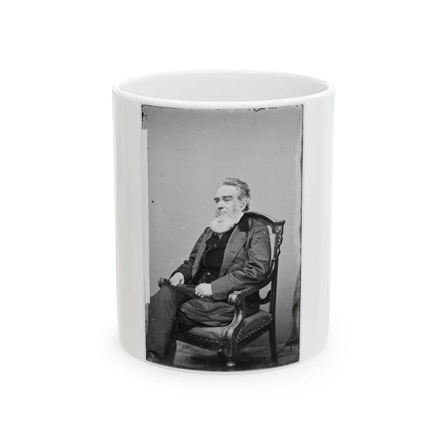 Portrait Of Attorney-General Edward Bates, Officer Of The United States Government (U.S. Civil War) White Coffee Mug