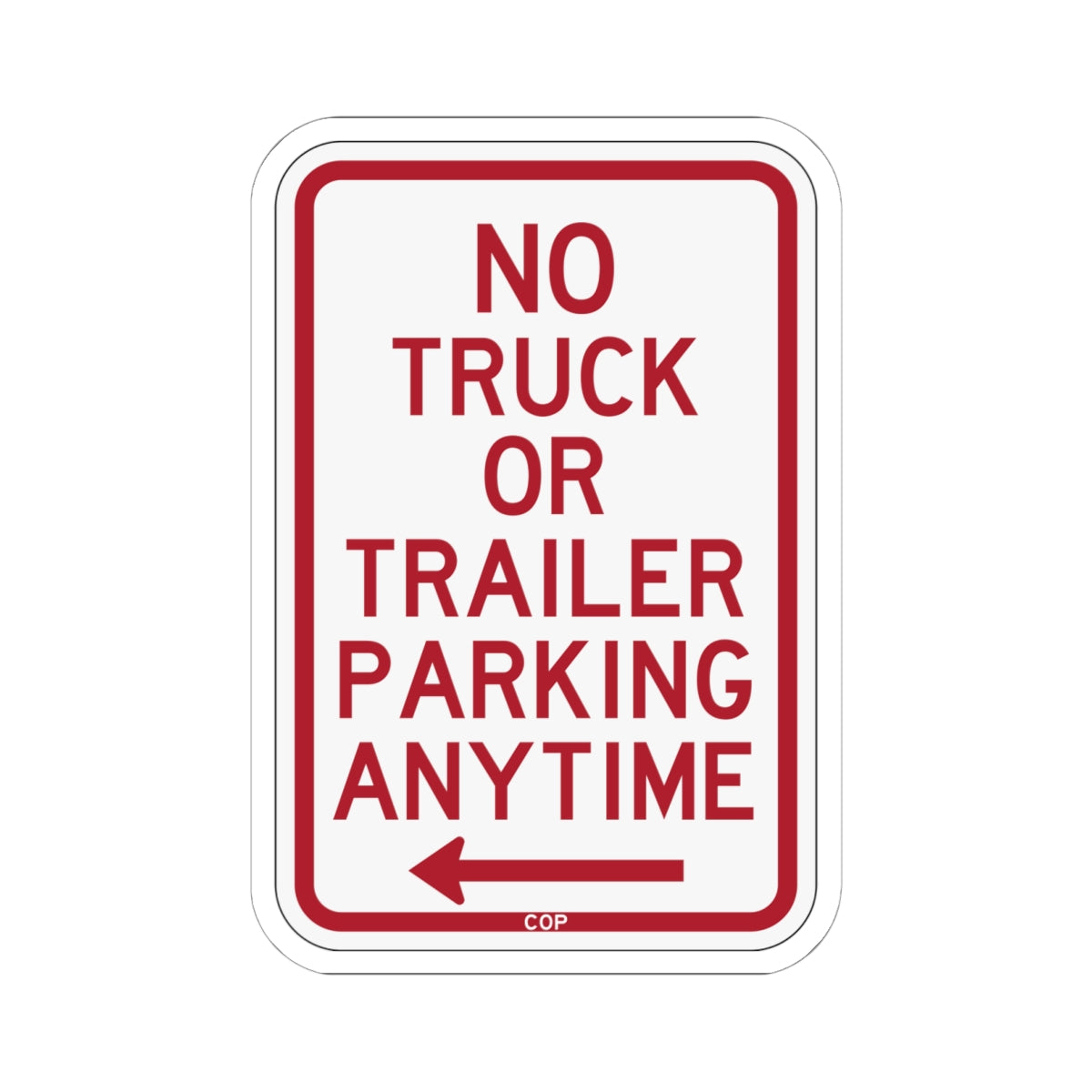 PBOT Road sign P1950L (Oregon) (Road Sign) STICKER Vinyl Kiss-Cut Decal