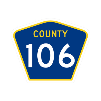County 106 MN (Minnesota) (Road Sign) STICKER Vinyl Kiss-Cut Decal