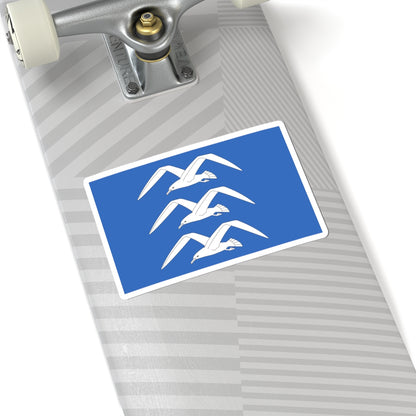 Flag of Haugesund (Norway) STICKER Vinyl Kiss-Cut Decal