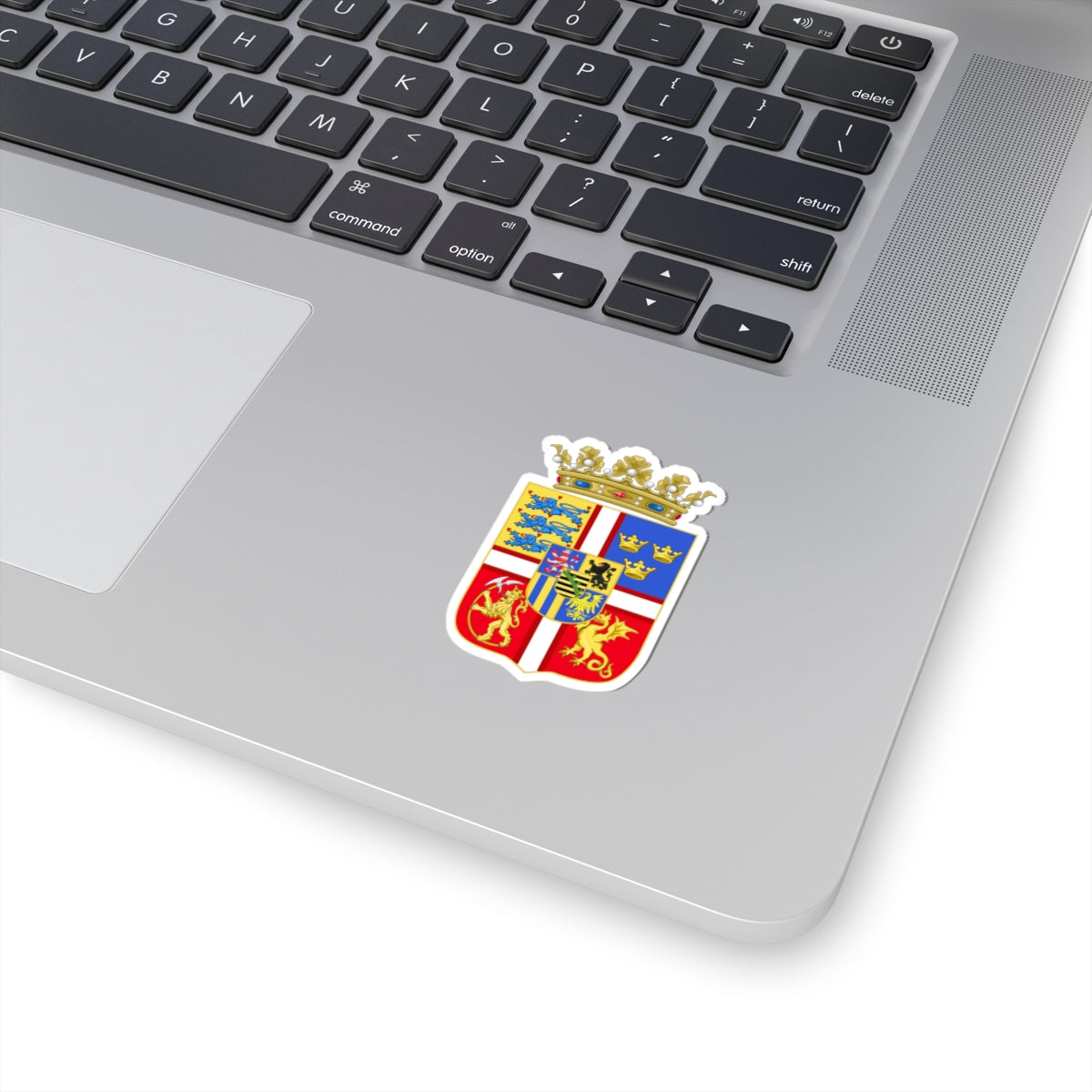 Armoiries de Christine de Saxe Danemark (Denmark) (Coat of Arms) STICKER Vinyl Kiss-Cut Decal